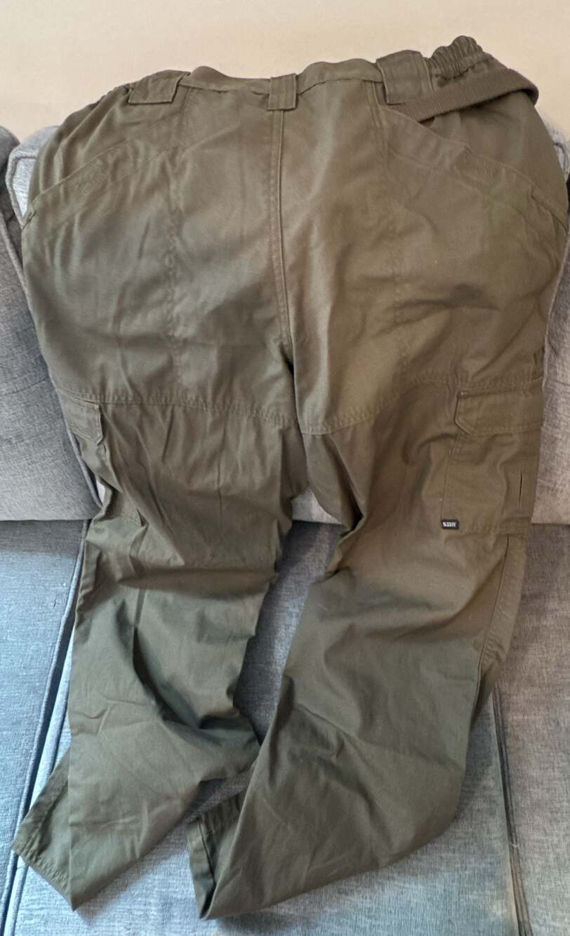 5.11 Tactical Cargo Pants Olive Green Mens Size 36x34 - Picture 4 of 4